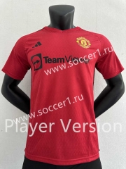 Player Version 2023-2024 Manchester United Red Thailand Training Jersey AAA-2016
