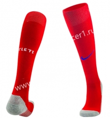 2023-2024 Atletico Madrid Home Red Soccer Socks-B405