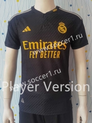 Player Version 2023-2024 Real Madrid 2nd Away Black Thailand Soccer Jersey AAA-807
