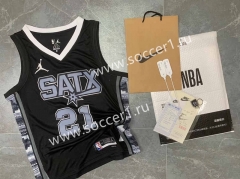 2023 Declaration Edition AJ San Antonio Spurs Black #21 NBA Jersey-SN