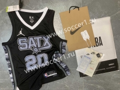 2023 Declaration Edition AJ San Antonio Spurs Black #20 NBA Jersey-SN