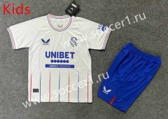 2023-2024 Rangers Away White Kids/Youth Soccer Uniform-6748