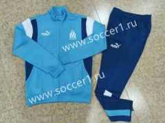 2023-2024 Olympique Marseille sky Blue Thailand Soccer Jacket Uniform-GDP