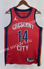 2024 New Orleans Pelicans Navy Red #14 NBA Jersey-311
