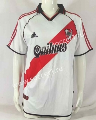 Retro Version 00-01 River Plate Home White Thailand Soccer Jersey AAA-503