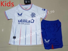 2023-2024 Rangers Home White Kids/Youth Soccer Uniform-507