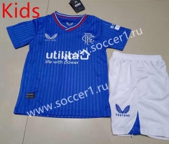 2023-2024 Rangers Home Blue Kids/Youth Soccer Uniform-507