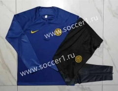 2023-2024 Inter Milan Blue Thailand Soccer Tracksuit-815