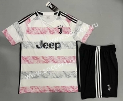 (Without Brand Logo) 2023-2024 Juventus Away White Soccer Uniform-9031