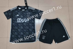2023-2024 Ajax Away Black Soccer Uniform-718