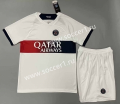 (Without Brand Logo) 2023-2024 Paris SG Away White Soccer Uniform-9031