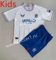 2023-2024 Rangers Away White Kids/Youth Soccer Uniform-AY