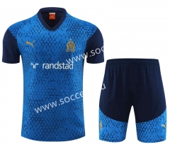 2023-2024 Olympique de Marseille Blue Thiland Soccer Uniform-4627
