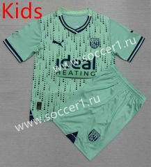 2023-2024 West Bromwich Albion Away Green Kids/Youth Soccer Unifrom-AY