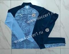 2023-2024 Manchester City Light Blue Inkjet Thailand Soccer Tracksuit Uniform-815