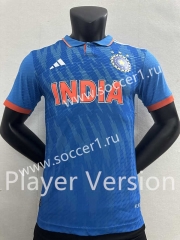 Player Version 2023-2024 India Home Blue Thailand Soccer Jersey AAA-2016