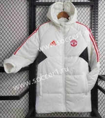 2023-2024 Manchester United White Cotton Coats With Hat-GDP