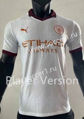 Player Version 2023-2024 Manchester City Away White Thailand Soccer Jersey AAA-SJ