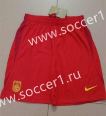 2023-2024 China Home Red Thailand Soccer Shorts