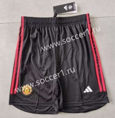 2023-2024 Manchester United Black Thailand Soccer Shorts