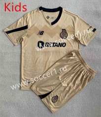 2023-2024 Porto Away Yellow Kids/Youth Soccer Uniform-AY