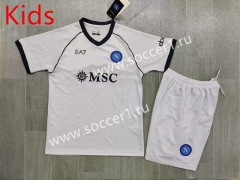 2023-2024 Napoli Away White Kid/Youth Soccer Uniform-7809