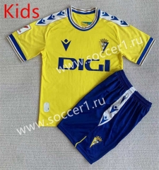2023-2024 Cádiz CF Home Yellow Kid/Youth Soccer Uniform-AY