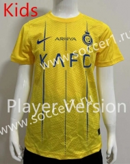(Without Shorts) Player Version 2023-2024 Al-Nassr FC Home Yellow Thailand Kids/Youth Soccer jersey-SJ