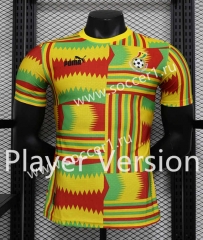 Player Version 2023-2024 Ghana Yellow Thailand Soccer Jersey AAA-888