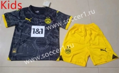 2023-2024 Borussia Dortmund Away Black Kids/Youth Soccer Uniform-507