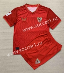 2023-2024 Sevilla Away Red Soccer Uniform-AY