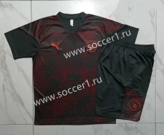 2023-2024 Manchester City Gray Short-sleeved Thailand Soccer Tracksuit Uniform-815