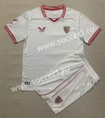 2023-2024 Sevilla Home White Soccer Uniform-AY