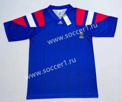 Retro Version 92-94 France Home Blue Thailand Soccer Jersey AAA-2282