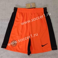 2023-2024 Inter Milan 2nd Away Orange Thailand Soccer Shorts