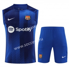 2023-2024 Barcelona Blue Thailand Soccer Vest Uniform-418