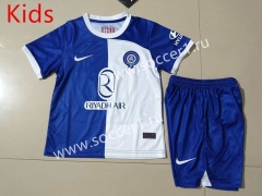 2023-2024 Atletico Madrid Away Blue&White Youth/Kids Soccer Uniform-507