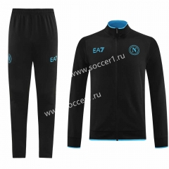 2023-2024 Napoli Black Thailand Soccer Jacket Uniform-LH