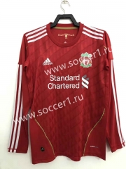 Retro Version 2010 Liverpool Home Red LS Thailand Soccer Jersey AAA-811