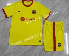 2023-2024 Barcelona Yellow Soccer Uniform-709