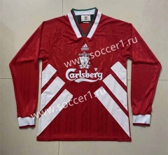 Retro Version 93-95 Liverpool Home Red LS Thailand Soccer Jersey AAA-811