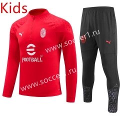 2023-2024 AC Milan Red Kids/Youth Soccer Tracksuit-GDP