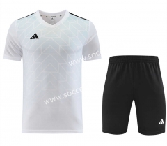 Adidas White Short Sleeve Soccer Uniform-LH