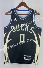 2023 Milwaukee Bucks Flying Man Limited Black #0 NBA Jersey-311
