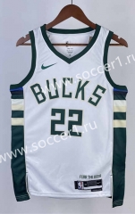 2023 Milwaukee Bucks Home White #22 NBA Jersey-311