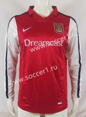 Retro Version 00-01 Arsenal Home Red LS Thailand Soccer Jersey AAA-503