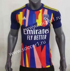 2023-2024 Olympique Lyonnais 2nd Away Colorful Thailand Soccer Jersey AAA-422