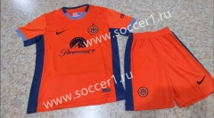 2023-2024 Inter Milan 2nd Away Orange Soccer Uniform-718
