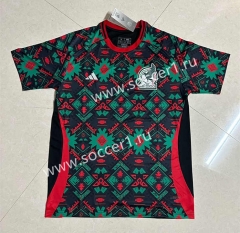 (S-4XL) 2023-2024 Mexico Home Red&Black Thailand Soccer Jersey AAA-818