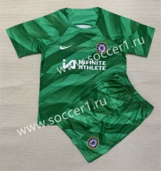 2023-2024 Chelsea Goalkeeper Green Soccer Uniform-AY